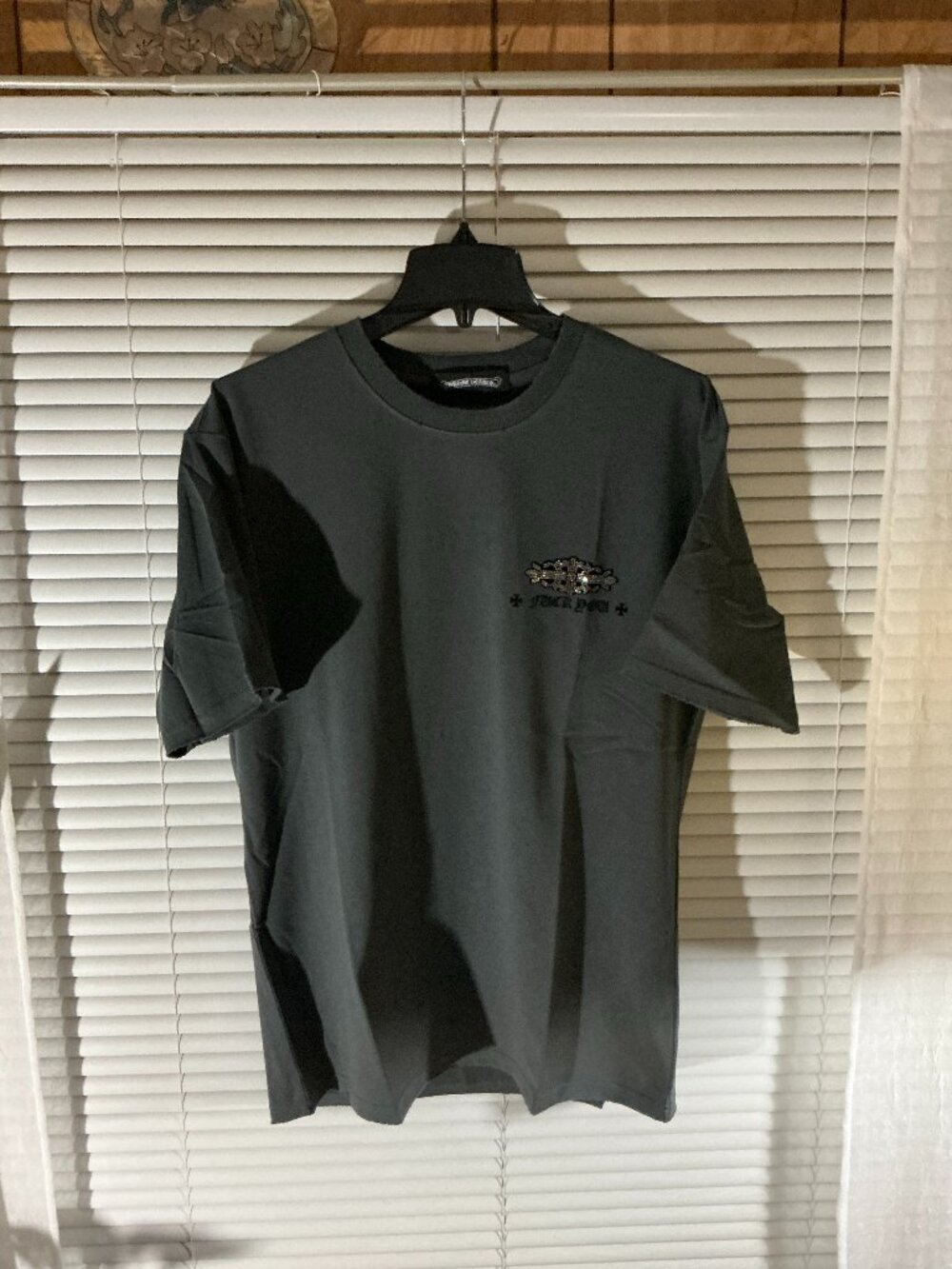 Dark grey chrome hearts "F U" tee